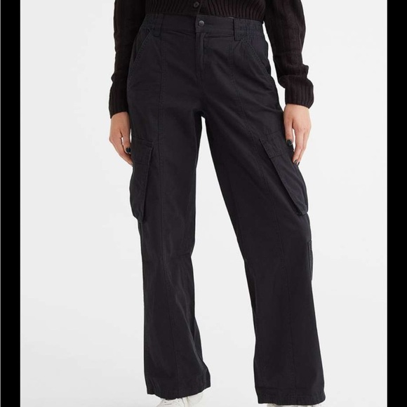 H&M Black Cargo Pants - Picture 1 of 11